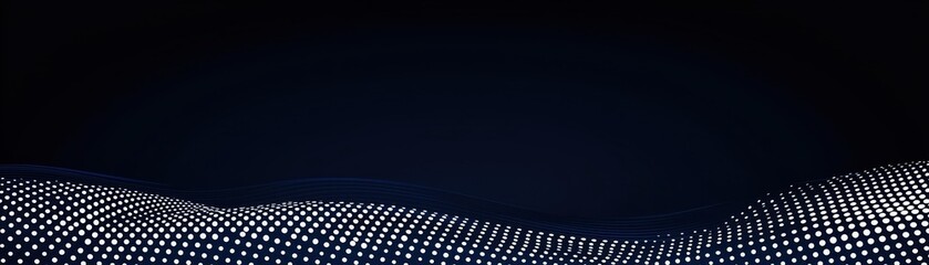 Poster - a stunning abstract background featuring a wave of glowing dots on a dark backdrop, perfect for tech