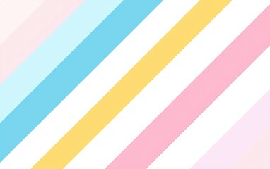 Poster - Vibrant diagonal stripes on a pastel background create a fresh and cheerful atmosphere, perfect for modern design and creative projects.