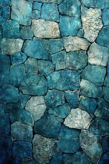 Poster - textured blue stone background showcasing intricate patterns and varying shades, perfect for artisti
