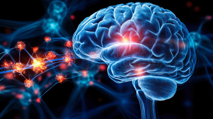 Aufkleber - Substantia Nigra Degeneration in Parkinson's Disease Affecting Neural Connectivity