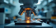 © Anuyj - Closeup of Scientific microscope data analysis in the laboratory, medicine equipment research setting in lab for chemistry analysis