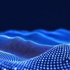Aufkleber - Dynamic network system with abstract blue tech background