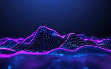 Poster - representation of interconnected data points in blue hues, symbolizing technology and innovation