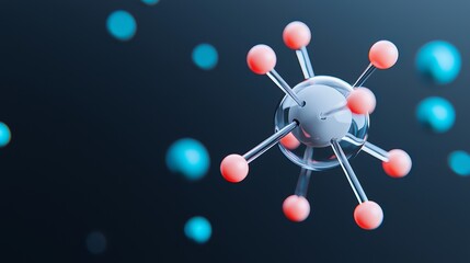 Poster - An orbiting electron is shown in 3D detail in this atom