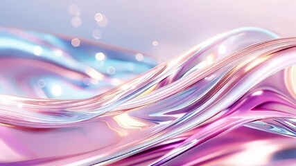 Poster - Experience the tranquil beauty of colorful waves flowing gracefully under soft morning light