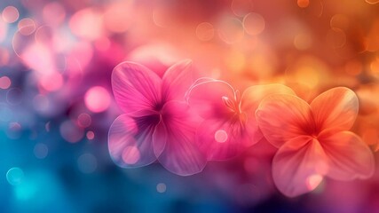 Poster - A vibrant mix of colorful flowers and soft bokeh captivates the viewer's senses with its whimsical charm