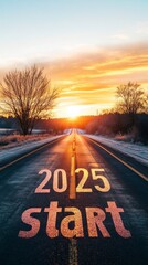 Poster - A road with the words 