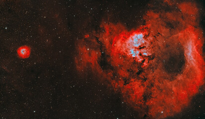 Wall Mural - the cosmic question mark omplex nebulae in the cepheus and cassiopeia constellation, taken with amat