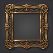 © Luthfi - Ornate Golden Frame with Intricate Floral Motifs