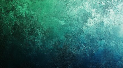 Poster - A green and blue background with a white wall