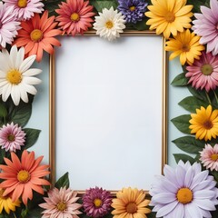 Poster - An Exquisite Empty Poster Design Featuring a Beautiful Flower Background Perfect for Social Media or Promotional Content