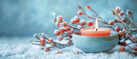 Poster - An up-close view of a toy house and a drawn manually vector artwork of Christmas featuring snow on a dark blue background with a large text area, Generative AI.