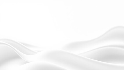 Wall Mural - white 3d waves forming a light abstract background, white, 3d
