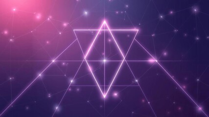 White three dimensional surface with futuristic tetrahedrons and high-tech light 3D texture, modern, holographic