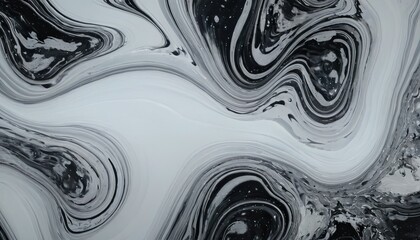  Black and white acrylic paint texture with abstract organic shapes for creative designs 403