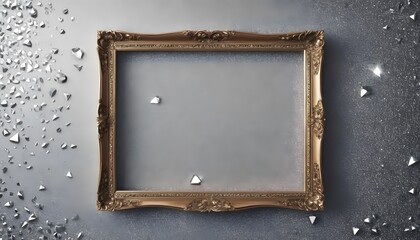 Poster - Empty Poster Frame on a Beautiful Diamond Background for Creative Display and Promotional Use