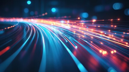 Fototapete - Abstract Light Trails