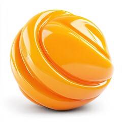 Poster - Stylish Amber Logo Design Featuring a Swirling Orange Sphere in a Minimalist Setting