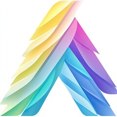Poster - A Colorful Logo Design Featuring Layered Shapes in Vibrant Colors Creating a Modern Aesthetic