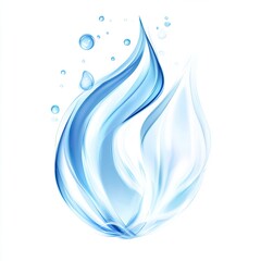 Poster - Aquamarine Logo Design Featuring Fluid Shapes and Bubbles in a Serene Water-Inspired Theme