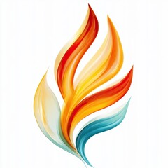 Poster - Colorful Flame-Shaped Logo Design Representing Modern Gemstone Innovation and Artistry