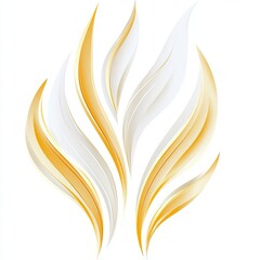 Poster - Elegant Design Featuring Flowing Golden and White Shapes Representing a Gemstone Theme