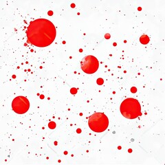 Poster - Bright Red Watercolor Splashes on White Create an Artistic Effect for Projects