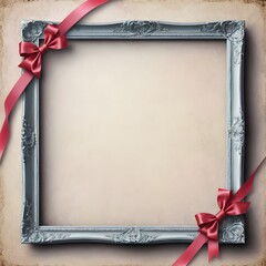 Poster - An Elegant and Versatile Social Media Poster Frame with a Beautiful Ribbon Background Perfect for Promotions and Announcements