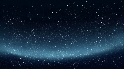 Wall Mural - Abstract Blue and White Starry Night Sky Illustration with a Curved Horizon