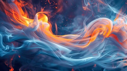 Fototapete - Abstract depiction swirling smoke rising from abada dafd generated illustration