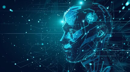 Poster - futuristic technology concept futuristic and imaginative illustration depicting advanced technology concepts such artificial intelligence robotics and virtual reality suitable generated illustration