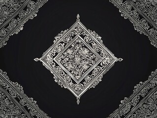 Poster - Sleek Contemporary Interpretation of Traditional Thai Geometric Pattern Background