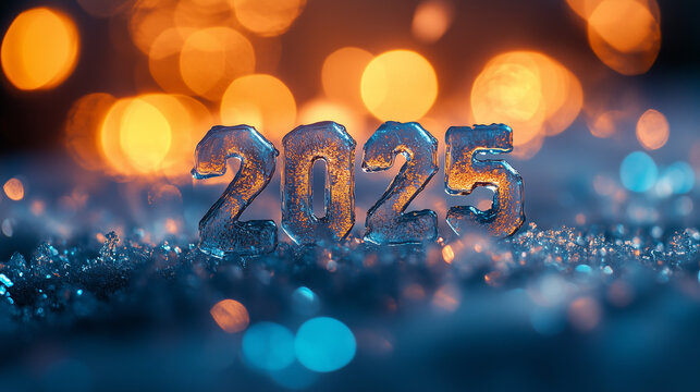 The new year's atmosphere is captured in this image, with the number 