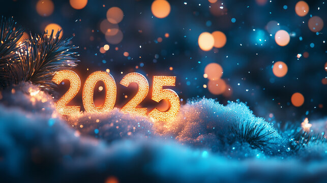 
The new year's atmosphere is captured in this image, with the number 