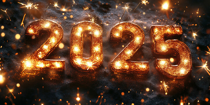 bright New Year illustration. Text 