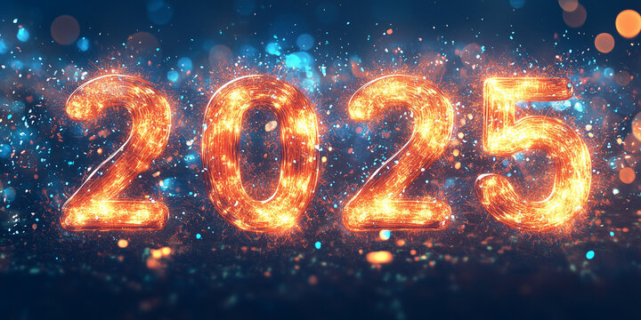 bright New Year illustration. Text 
