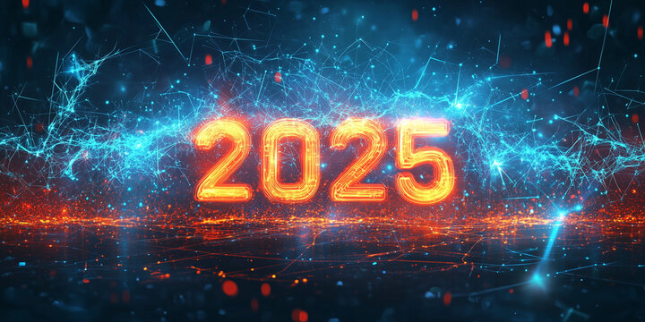 bright New Year illustration. Text 