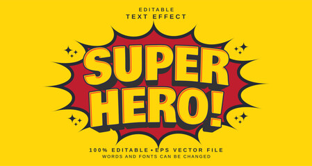 Leinwandbilder - Editable text style effect - Super Hero text style theme.