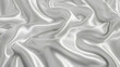 © HQAsset - Abstract White Satin Fabric Draped in Soft, Graceful Waves, a Smooth and Elegant Texture with a High-Gloss Finish