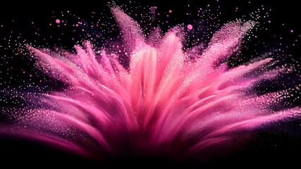 Wall Mural - colorful powder explosion on black background