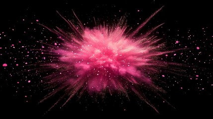 Wall Mural - colorful powder explosion on black background
