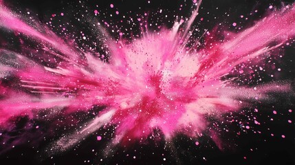 Wall Mural - colorful powder explosion on black background