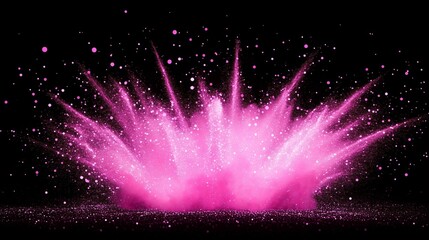 Wall Mural - colorful powder explosion on black background