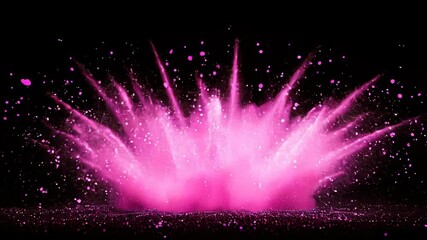 Wall Mural - colorful powder explosion on black background
