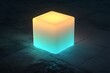 © Akash - 3D render of a glowing cube in dark space