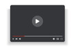 © Carkhe - Social media video player screen template, mobile video player. Video player mockup, app, ui ux. Channel interface. Social media concept. Play button icon