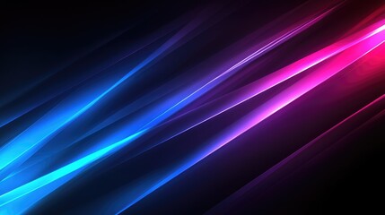 Poster - Vibrant Abstract Background with Dynamic Light Rays in Blue and Pink Colors for Creative Projects and Modern Designs