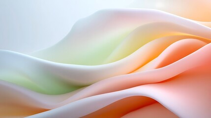 Wall Mural - Abstract Gradient Soft Pastel Waves Background