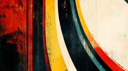 Poster - A bold digital artwork combining vintage typography, graphic lines, and abstract textures, creating a layered, textured look. Cinematic Scene, 4k resolution, cinematic scene