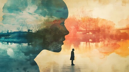 Poster - A mixed media piece with graphic lines, hand-drawn textures, and watercolor layers, creating a vibrant, textured, and layered composition. Cinematic Scene, 4k resolution, cinematic scene